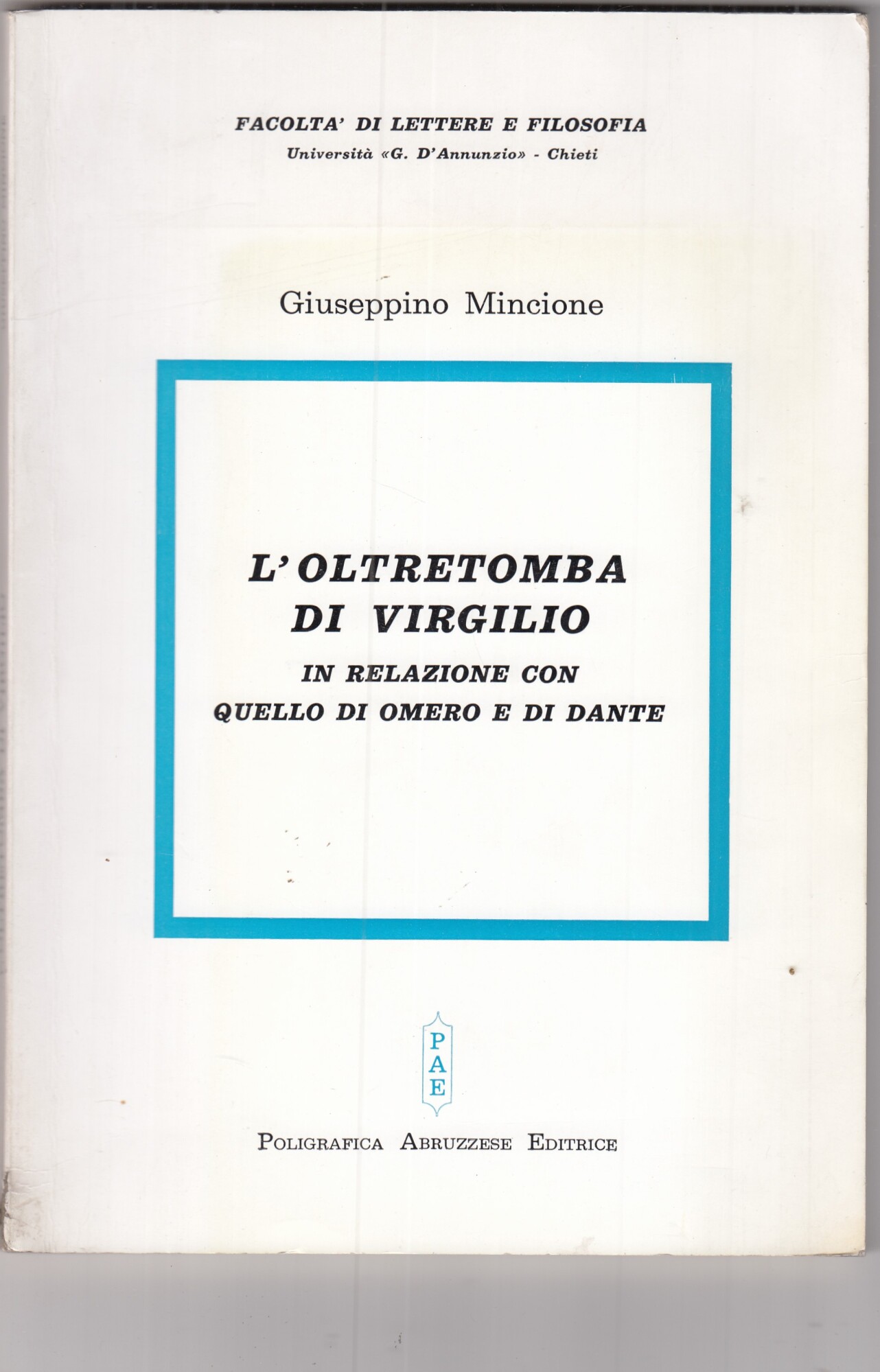 L'oltretomba di Virgilio in relazione con quello di Omero e …