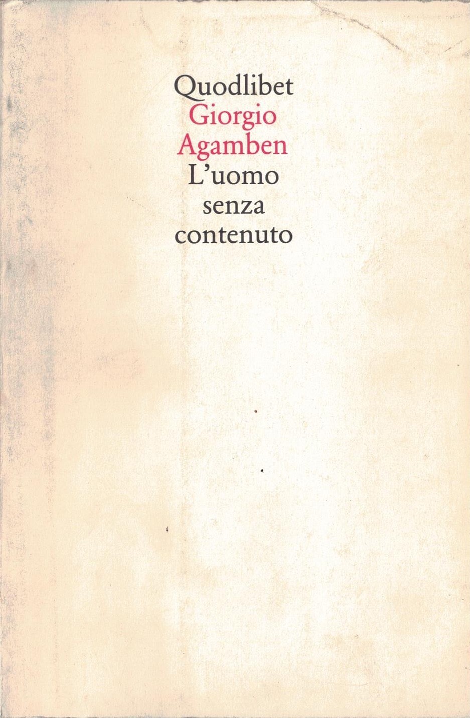 L' uomo senza contenuto