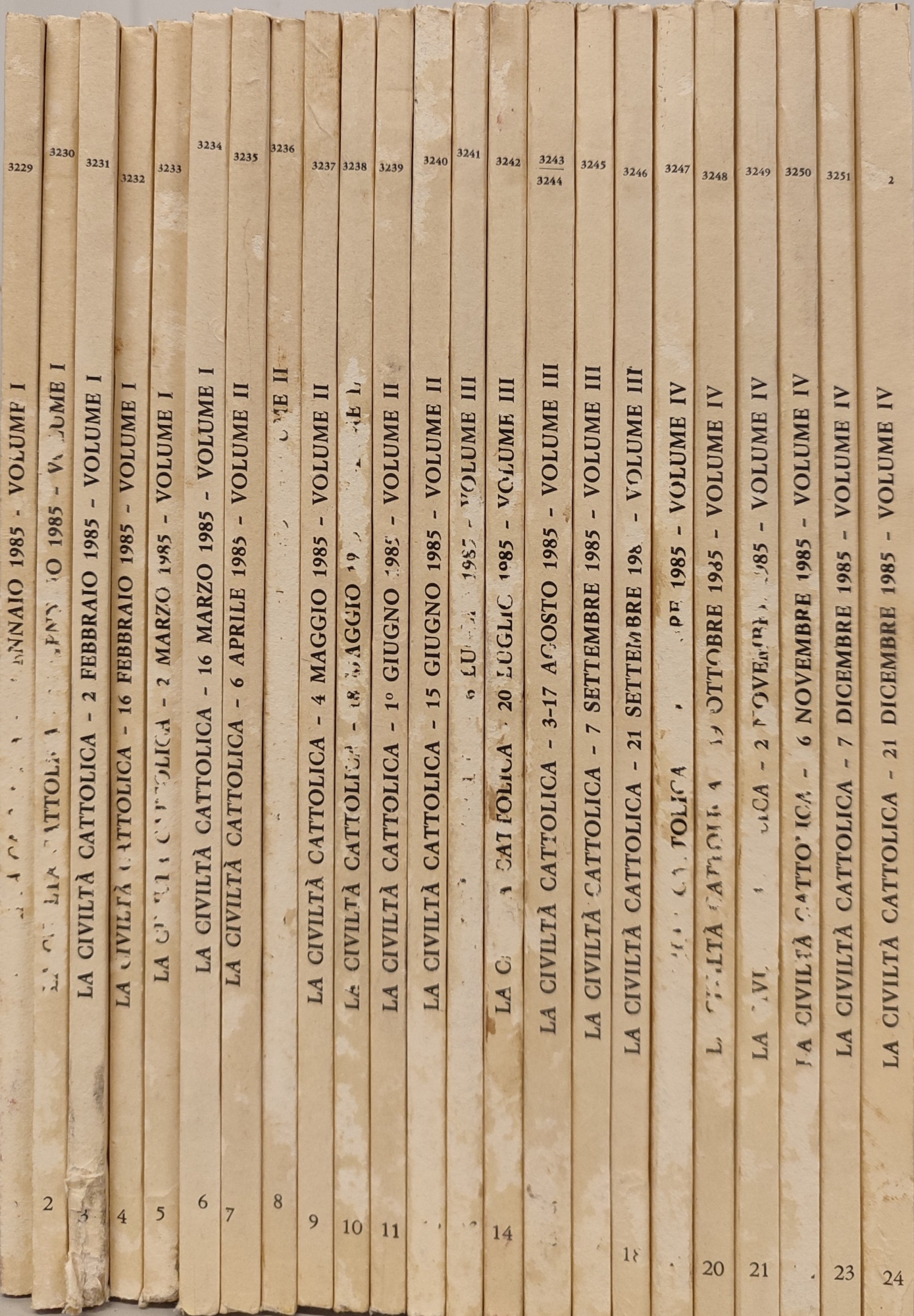 La civiltà cattolica anno 136. Annata completa 1985 n fascicoli …