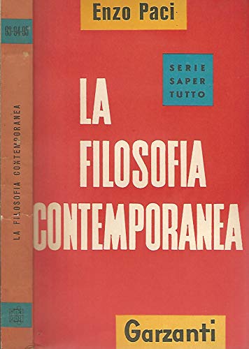 La filosofia contemporanea.