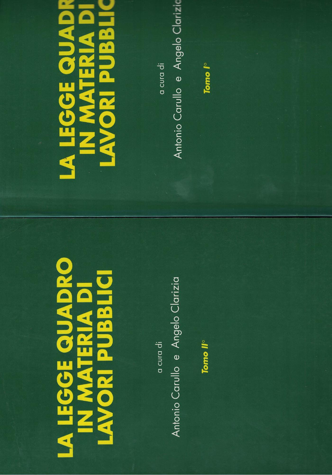 La legge «quadro» in materia di lavori pubblici
