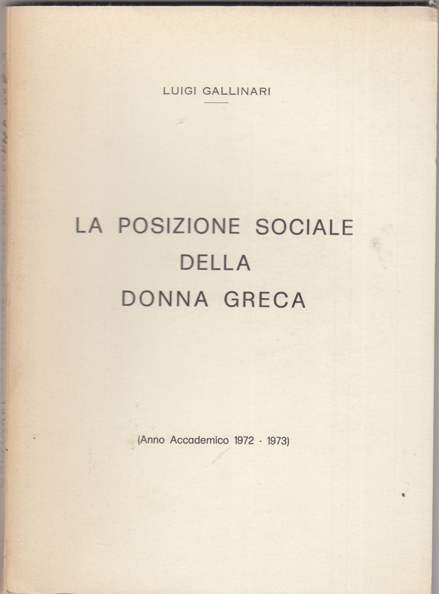 La posizione sociale della donna greca.