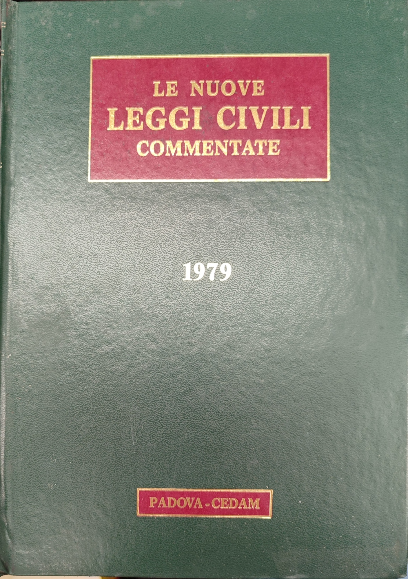 Le nuove leggi civili commentate. 1979.