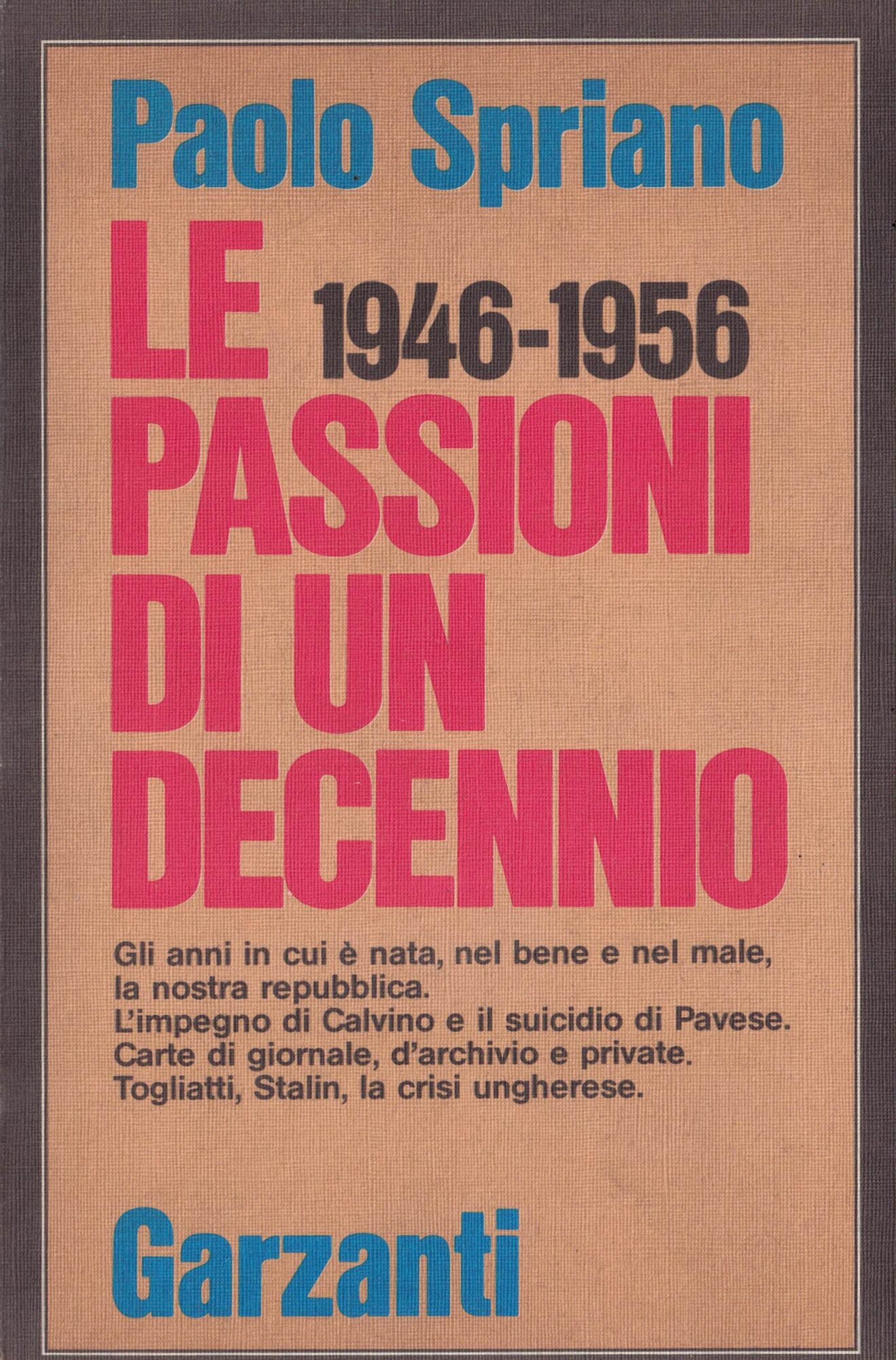 Le passioni di un decennio 1945 1956
