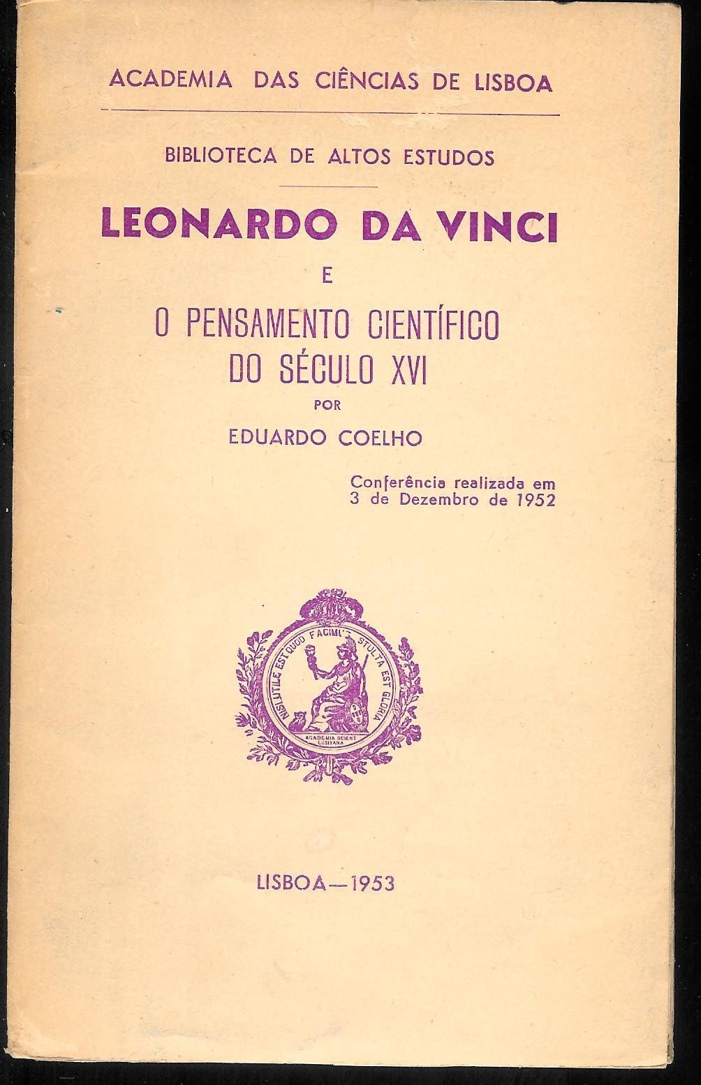 Leonardo da Vinci e o pensamento cientìfico do século XVI …
