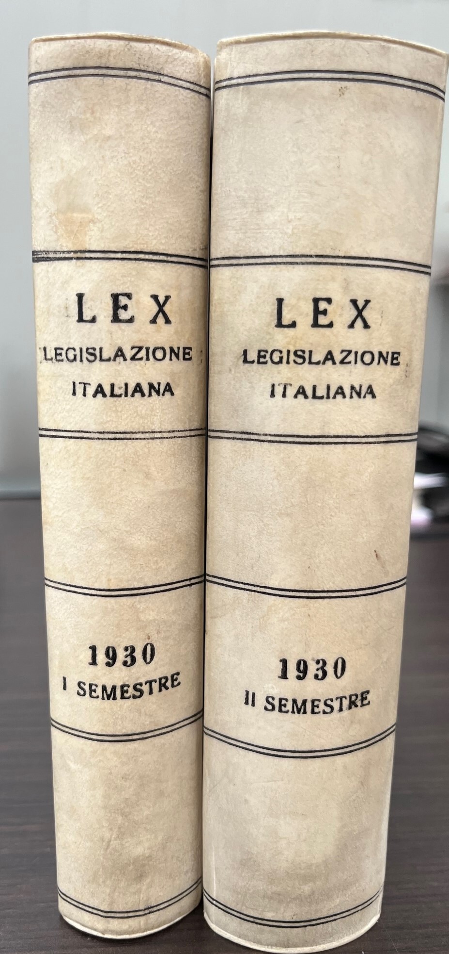 LEX. LEGISLAZIONE ITALIANA. 2 VOLUMI. ANNATA COMPLETA. 1930