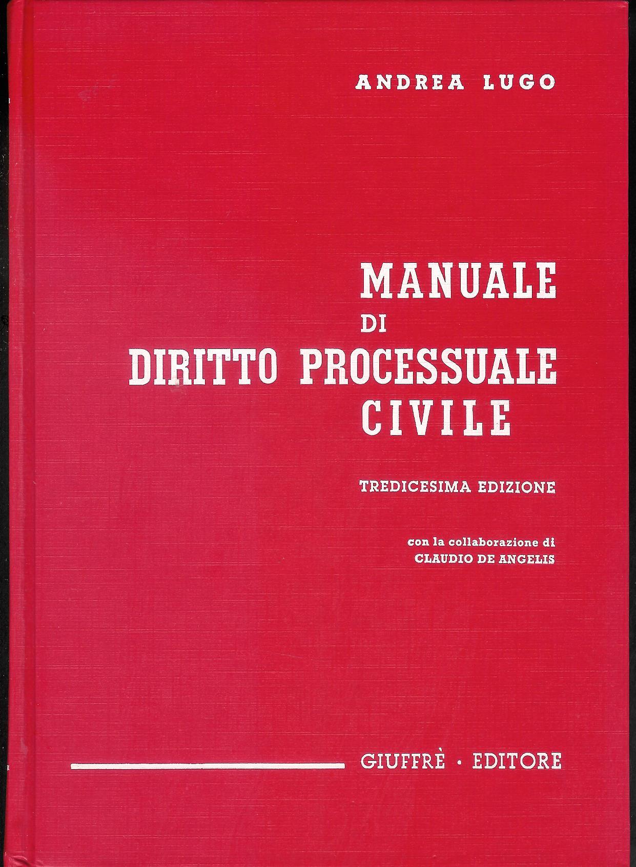 Manuale di diritto processuale civile