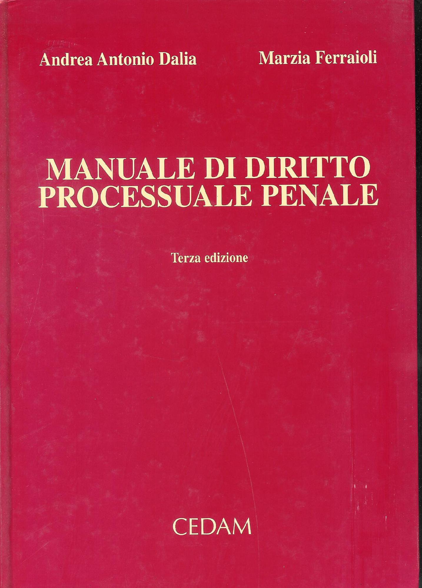 Manuale di diritto processuale penale