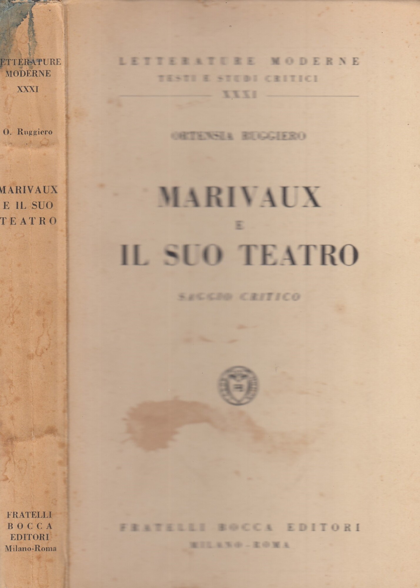 Marivaux e il suo teatro. Saggio critico.