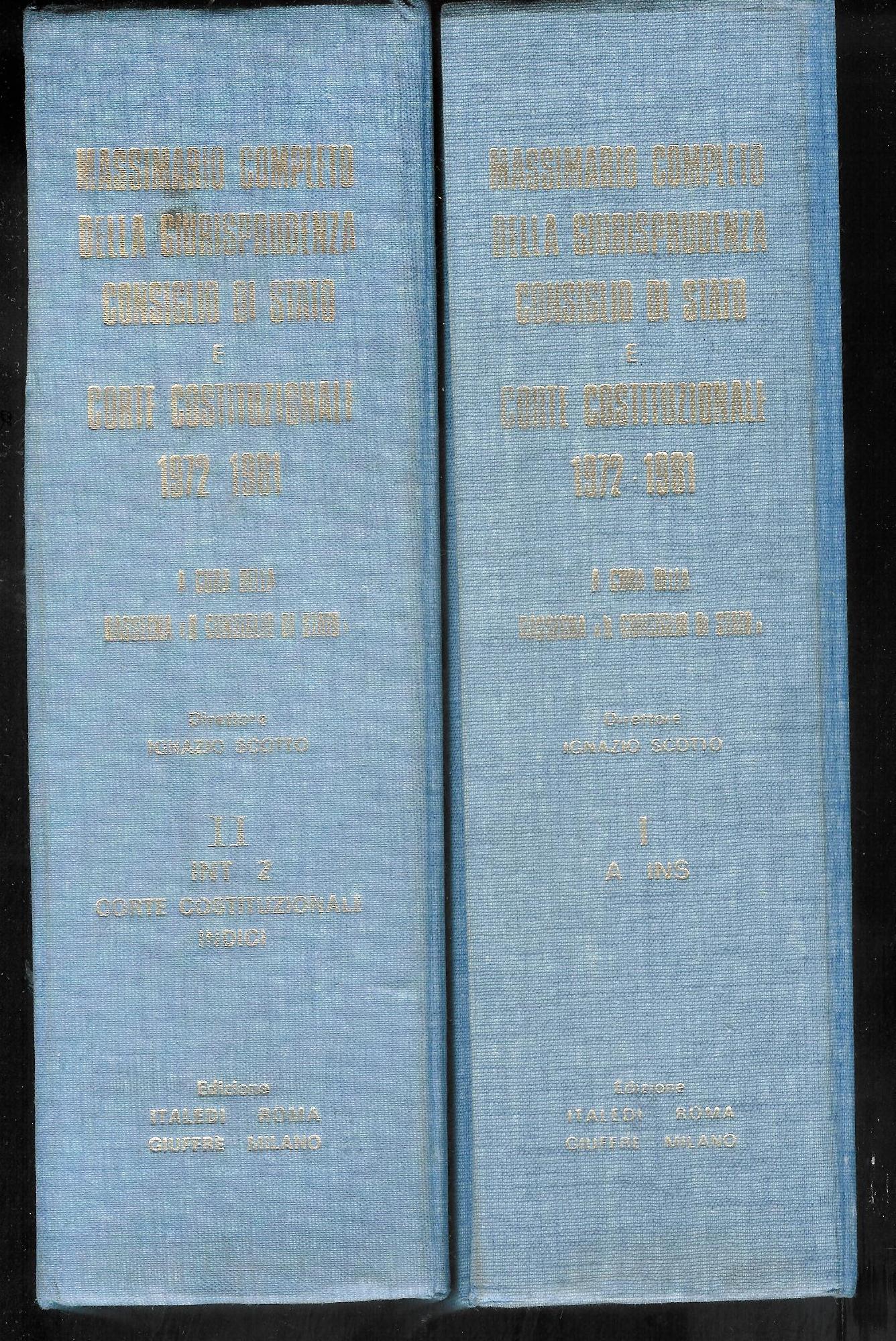 Massimario completo della giurisprudenza del Consiglio di Stato e della …