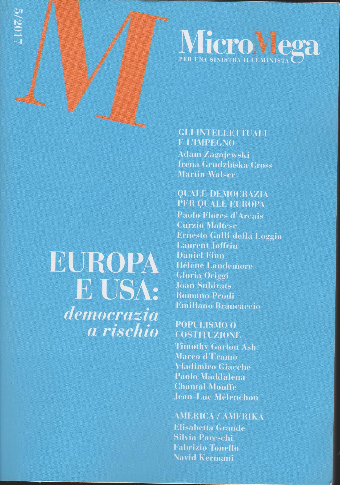 Micro Mega EUROPA E USA: democrazia a richio