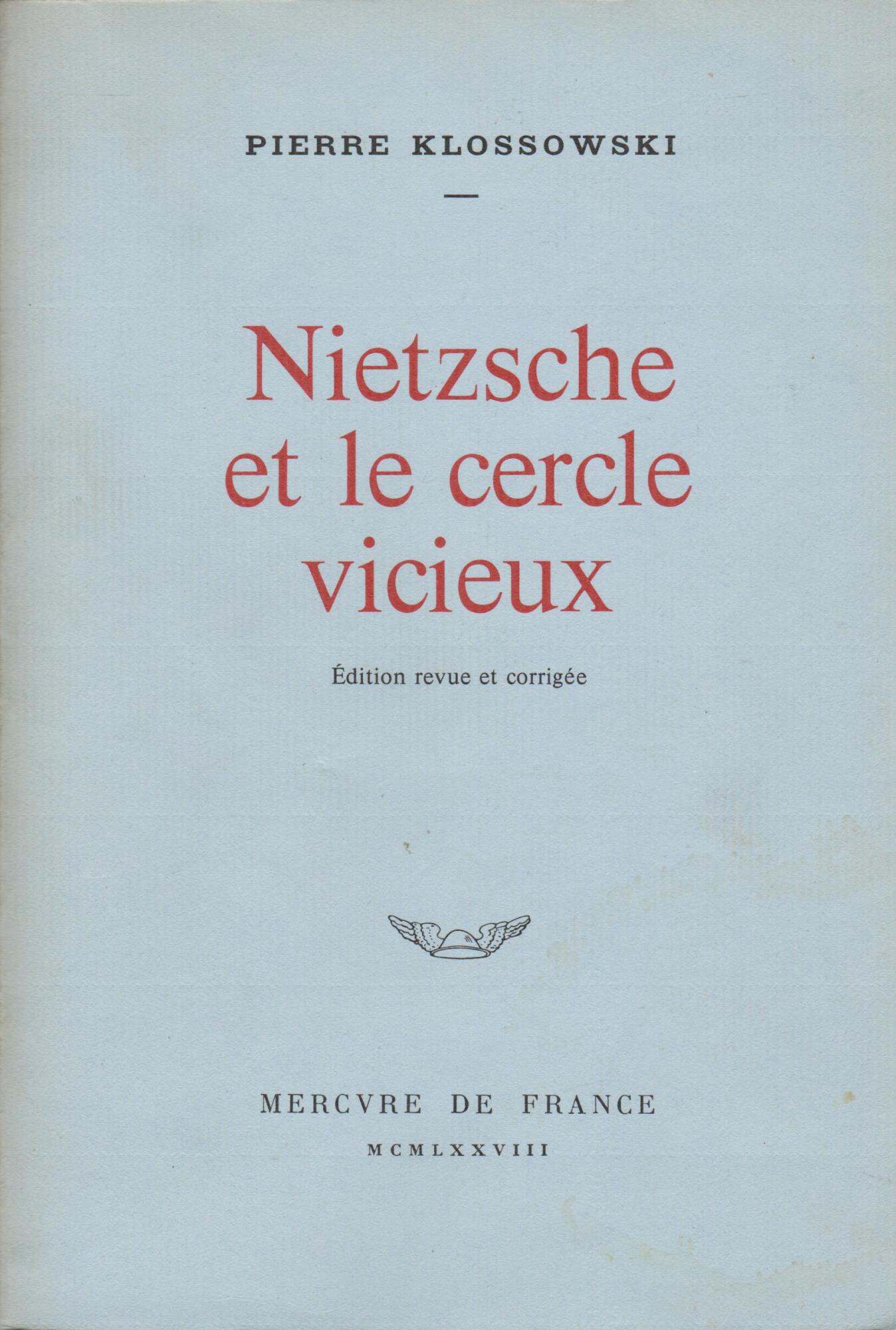 Nietzsche et le cercle vicieux