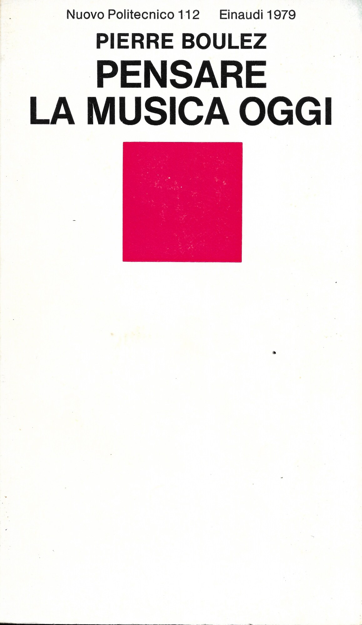 Pensare la musica oggi