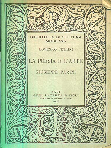 Petrini D. - LA POESIA E L'ARTE DI GIUSEPPE PARINI.