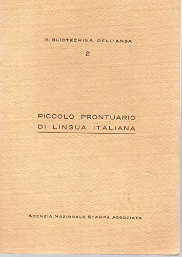 PIccolo prontuario di lingue italiana ( bibliotece dell'Ansa n. 2