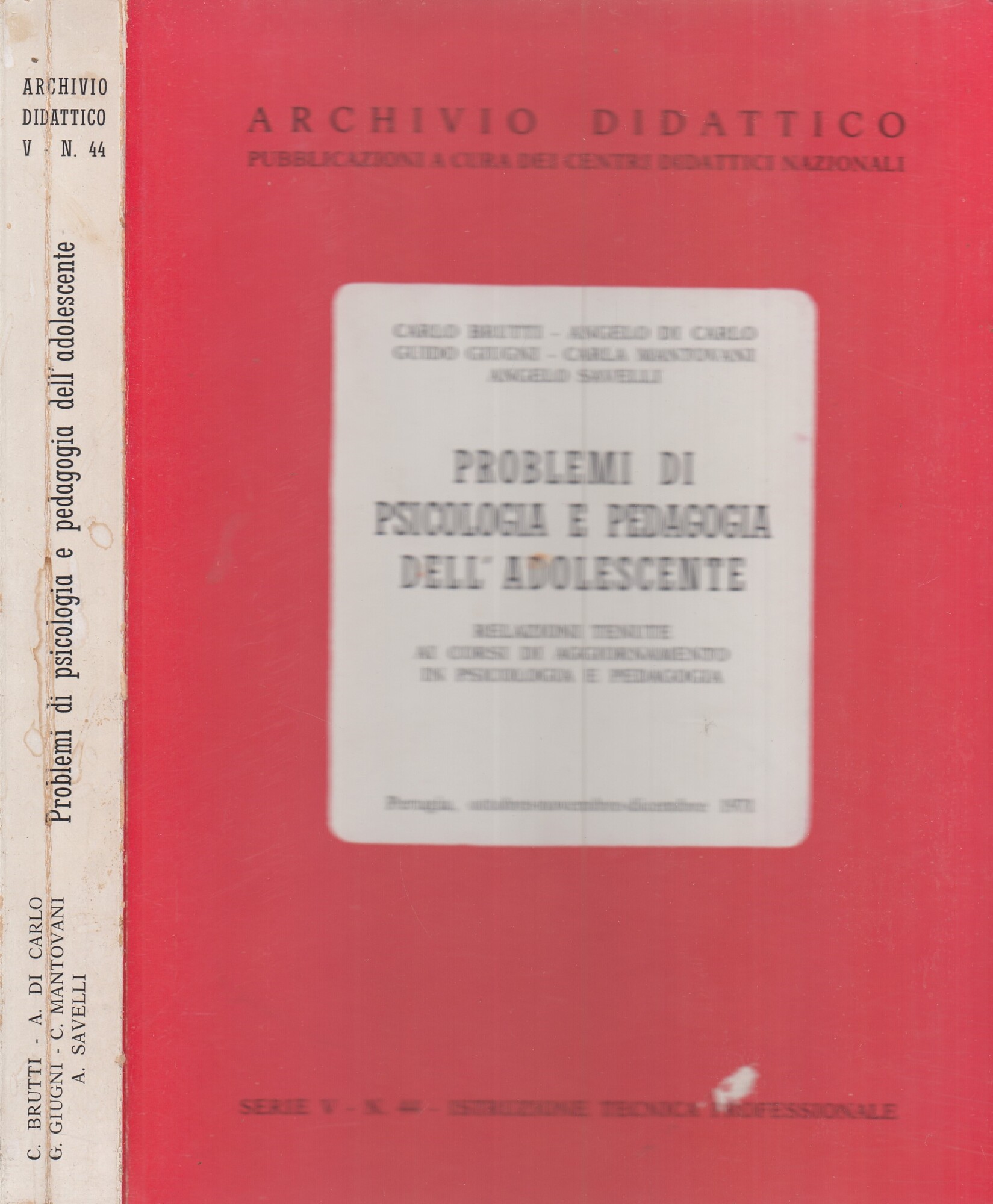 PROBLEMI DI PSICOLOGIA E PEDAGOGIA DELL'ADOLESCENTE.