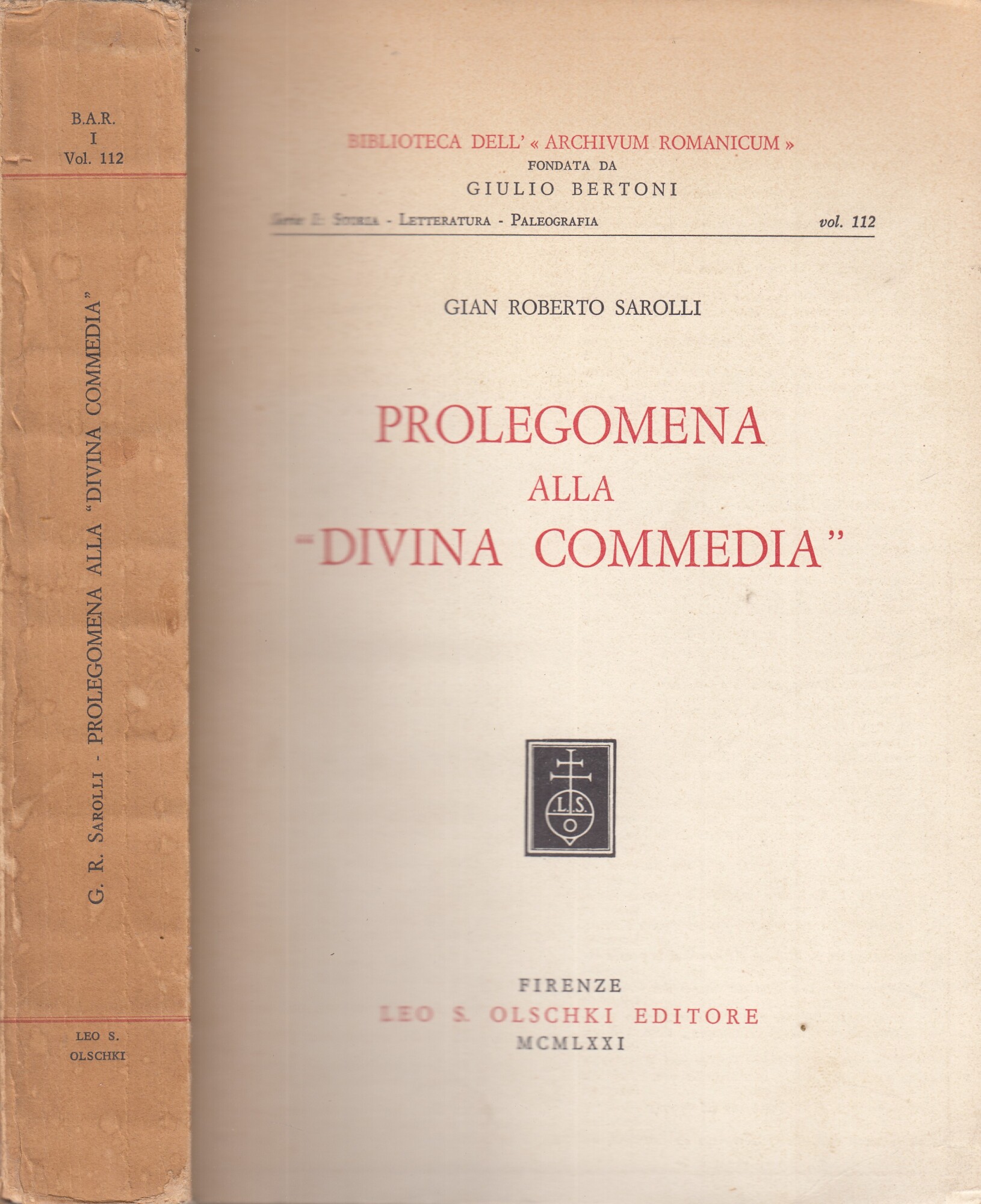 Prolegomena alla "Divina Commedia".