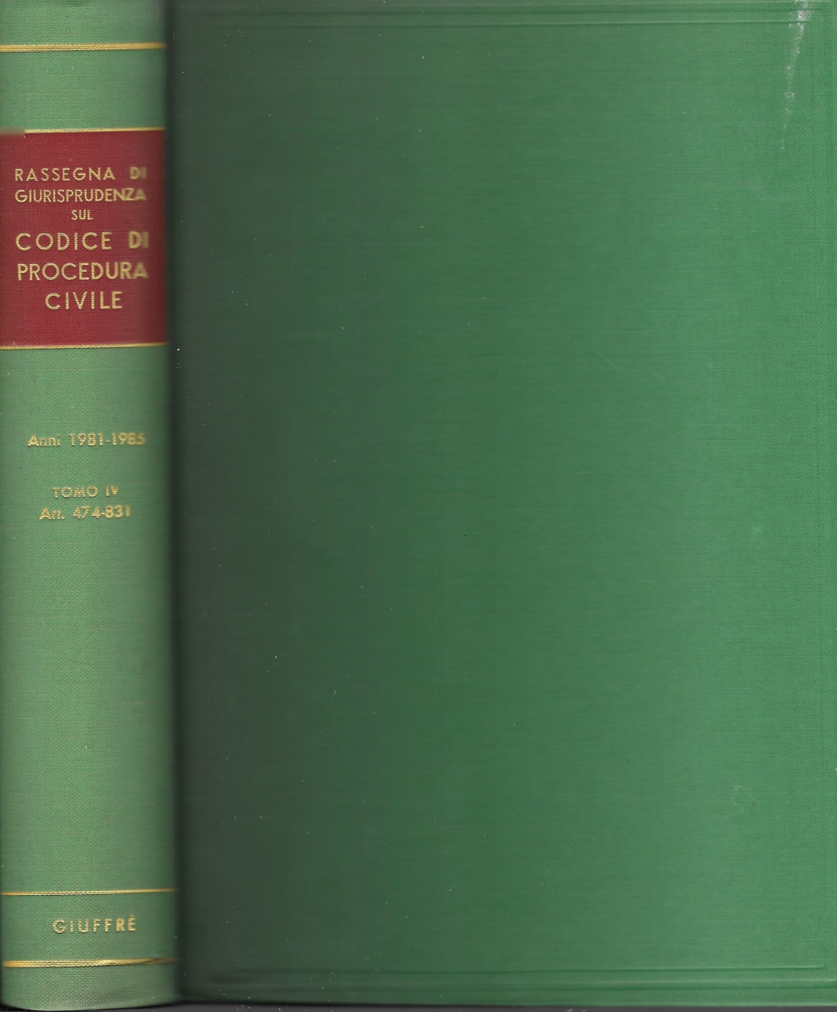 RASSEGNA DI GIURISPRUDENZA SUL CODICE DI PROCEDURA CIVILE -Anni 1981- …
