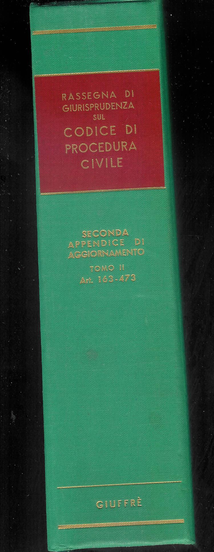 Rassegna di giurisprudenza sul codice di procedura civile Libro II …