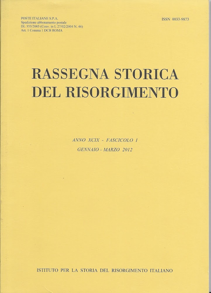RASSEGNA STORICA DEL RISORGIMENTO - ANNO XCIX - FASCICOLO 1