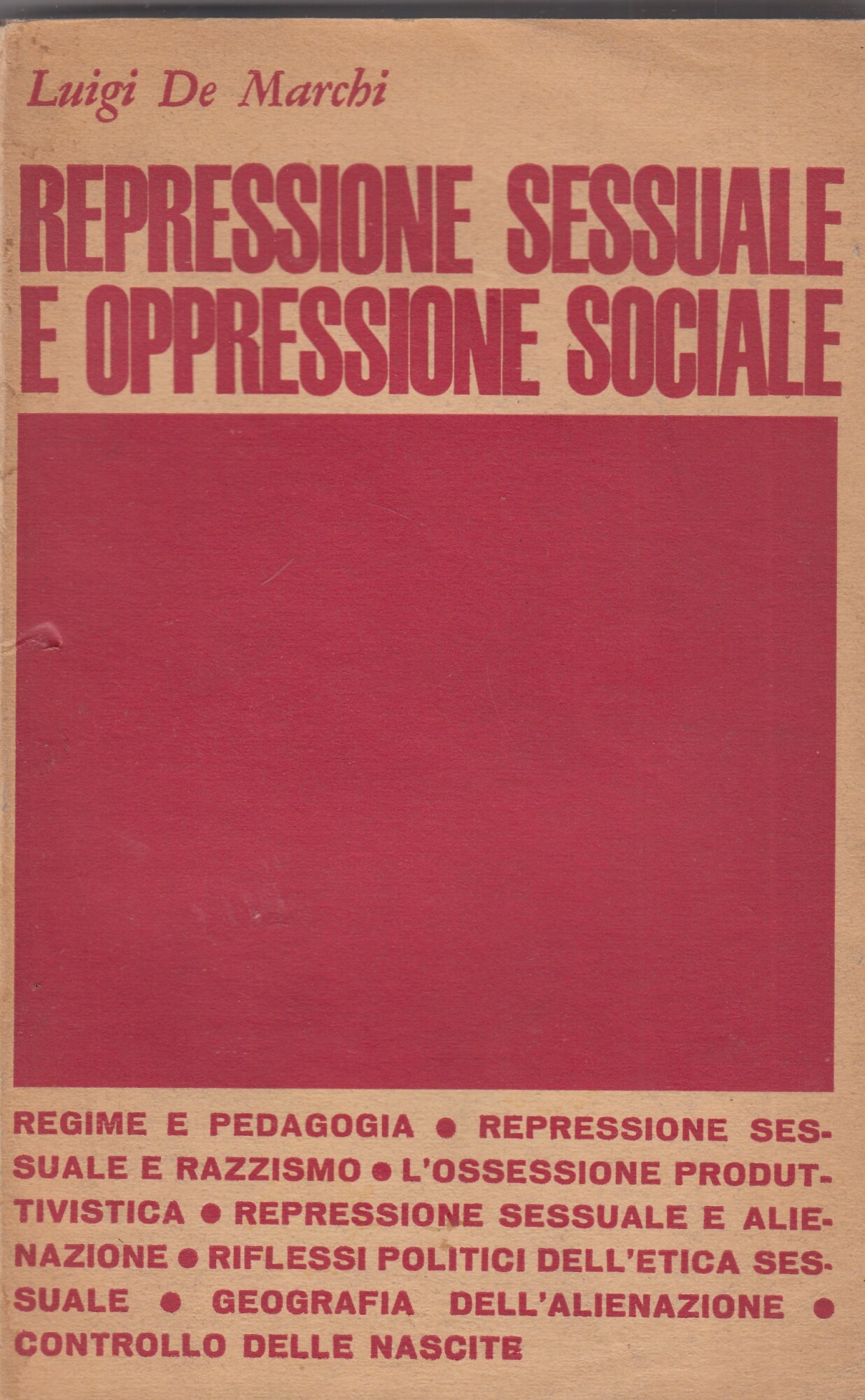 Repressione sessuale e oppressione sociale.