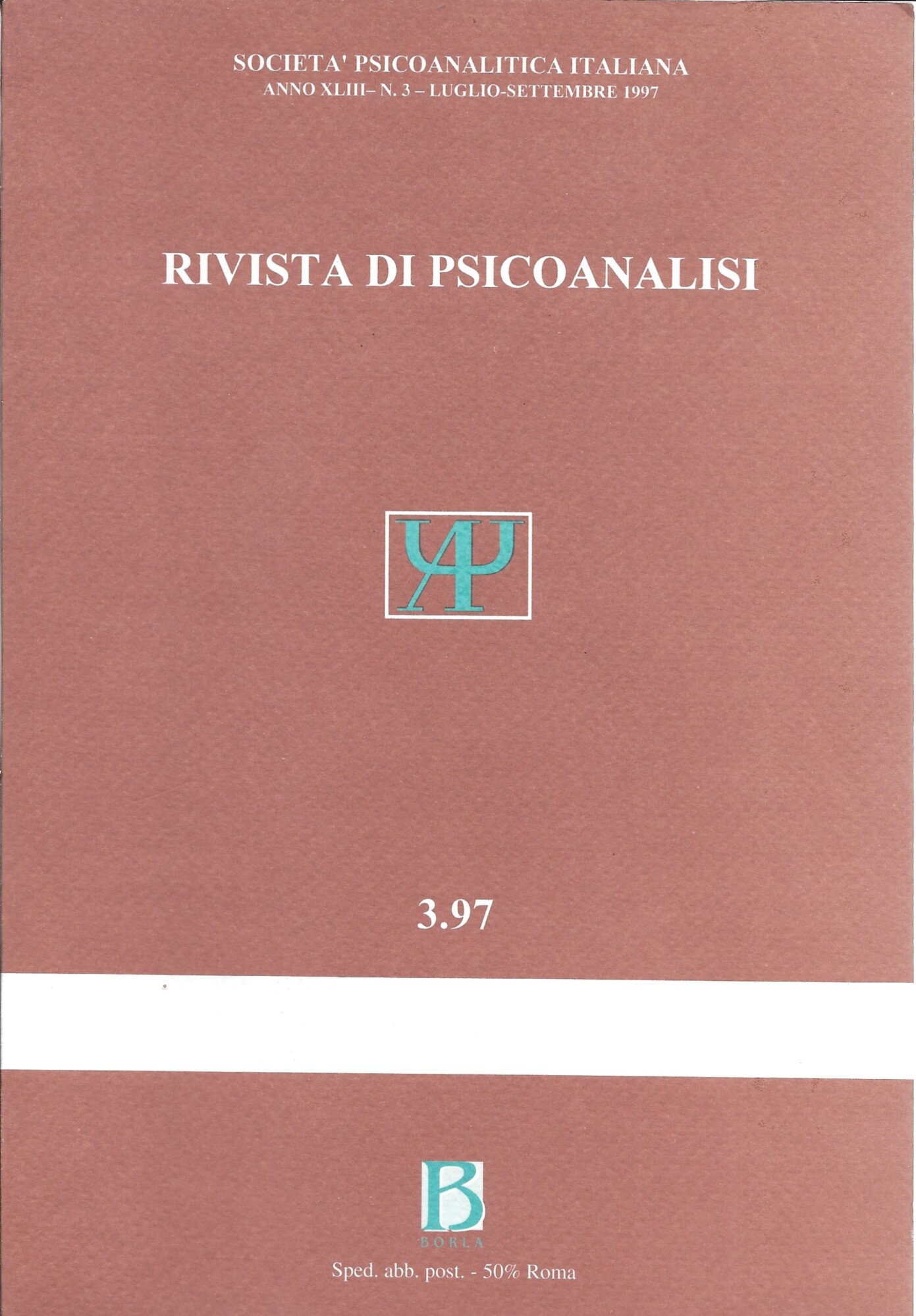 RIVISTA DI PSICOANALISI