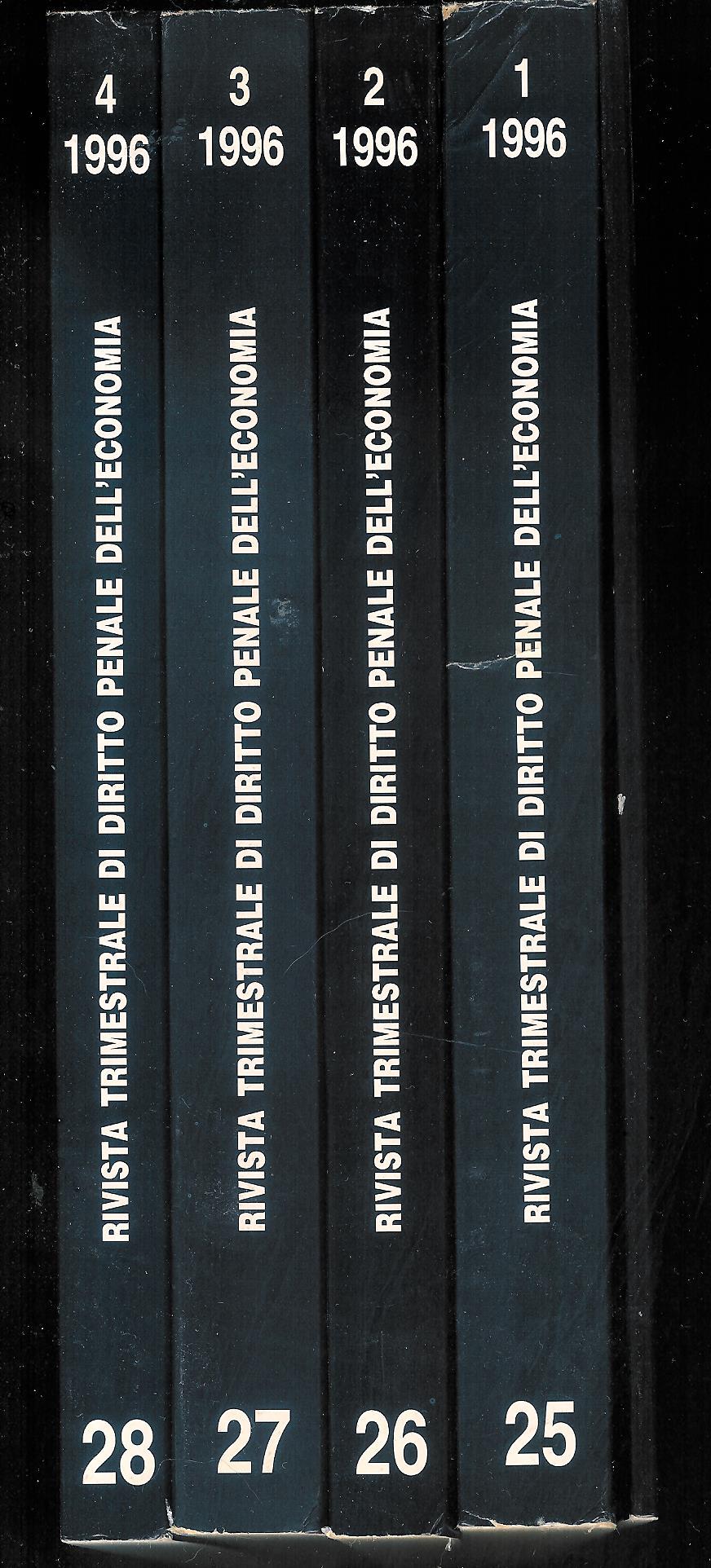 Rivista trimestrale di diritto penale dell'economia Annata completa 1996