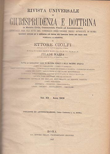 Rivista universale di giurisprudenza e dottrina In materia civile, commerciale, …