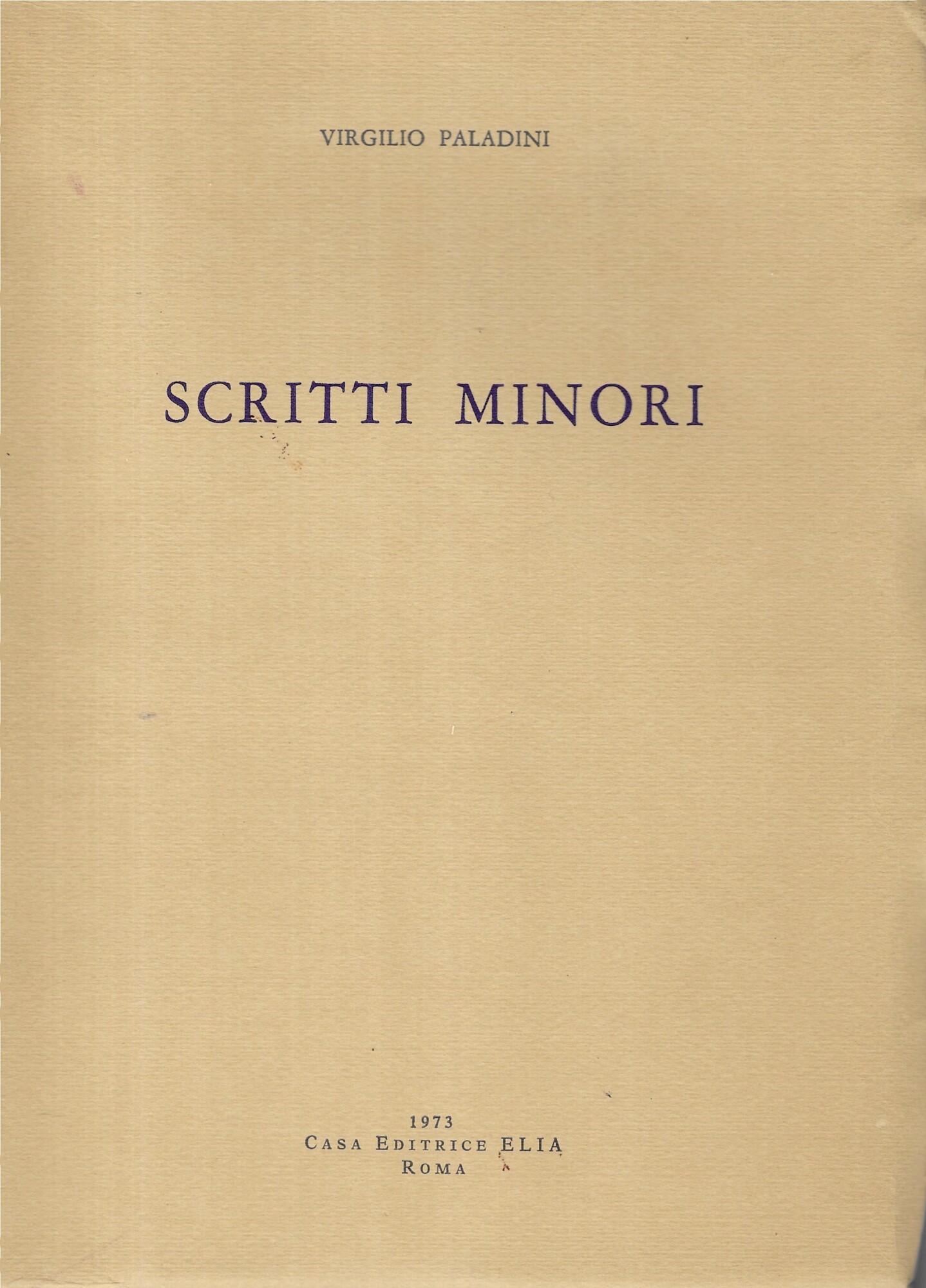 SCRITTI MINORI