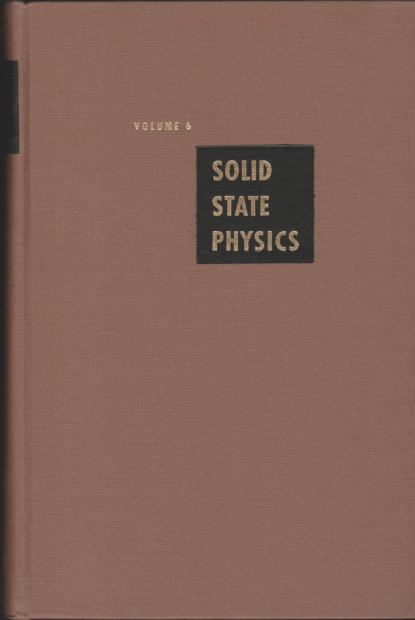 Solid State Physics vol 6