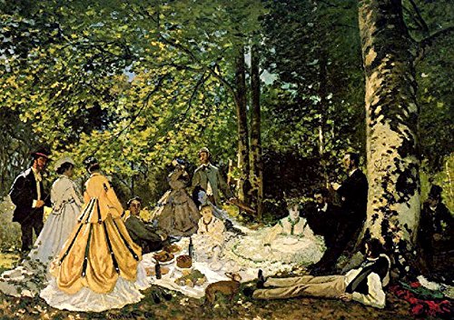 STAMPA SU TELA - CANVAS - MONET - COLAZIONE SULL� …