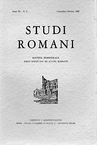 Studi romani rivista bimestrale Anno IX N. 5 sett/ott 1961