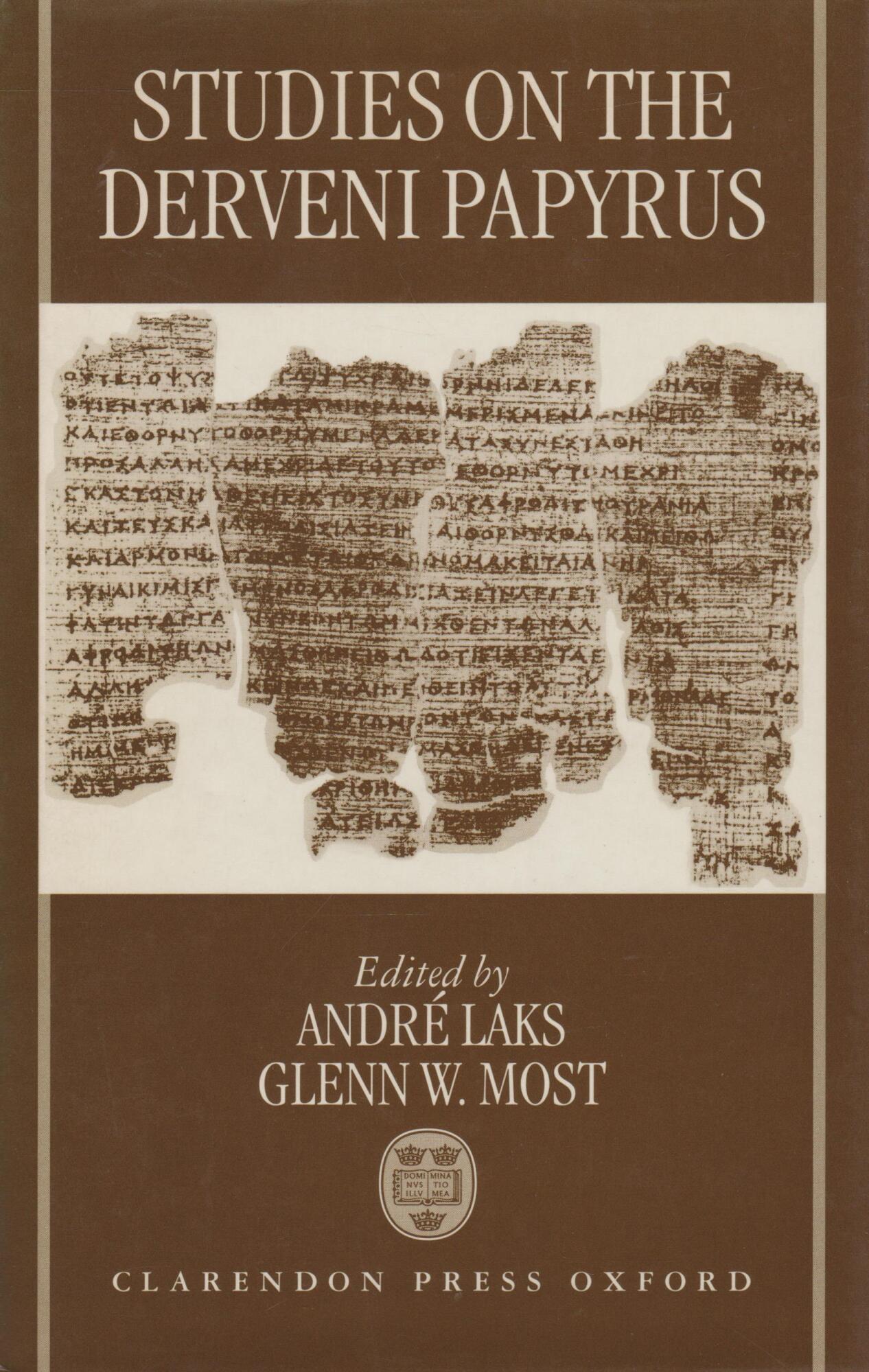 Studies on the Derveni Papyrus