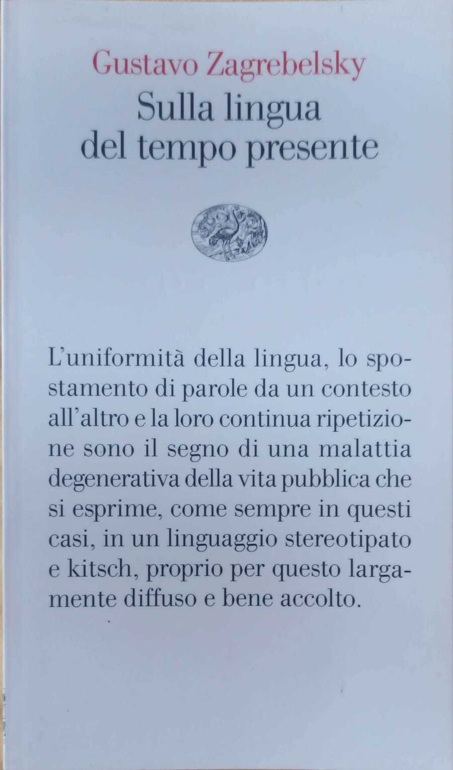 Sulla lingua del tempo presente