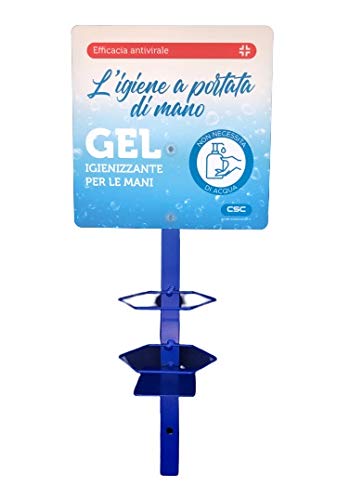 Supporto per gel mani disinfettante igienizzante, Colonnina da parete