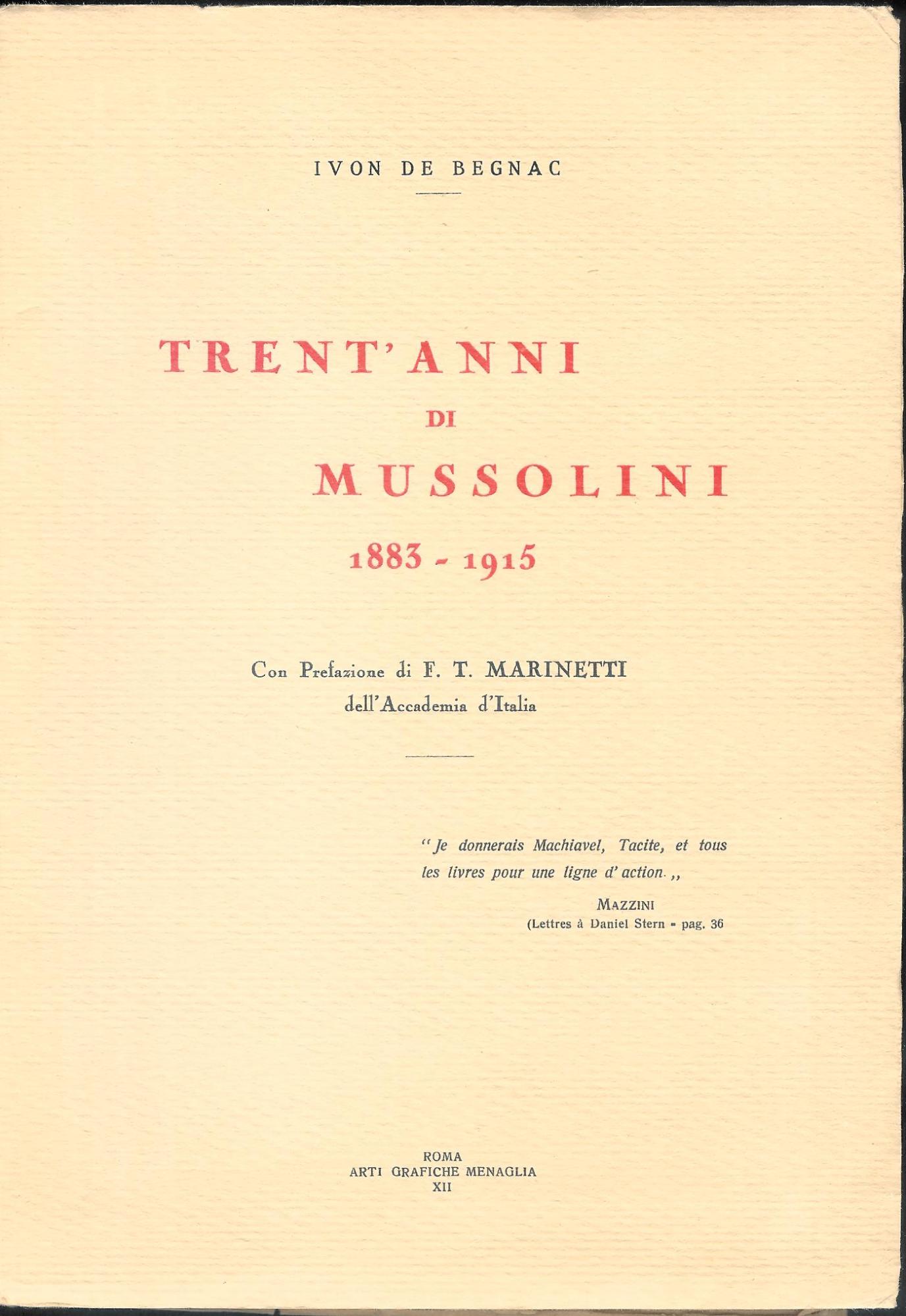 Trent' anni di Mussolini - 1883 1915