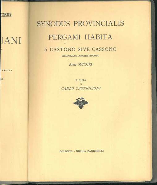 Arcidiocesi di Milano Synodus provincialis Pergami habita a Castono sive …