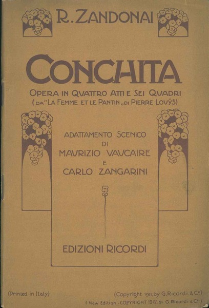 Conchita. Opera in quattro atti e sei quadri, da "La …