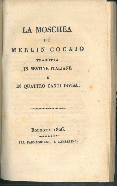 La Moschea di Merlin Cocajo tradotte in sestine italiane e …