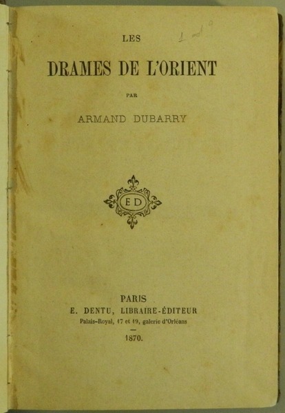 Les drames de l'Orient
