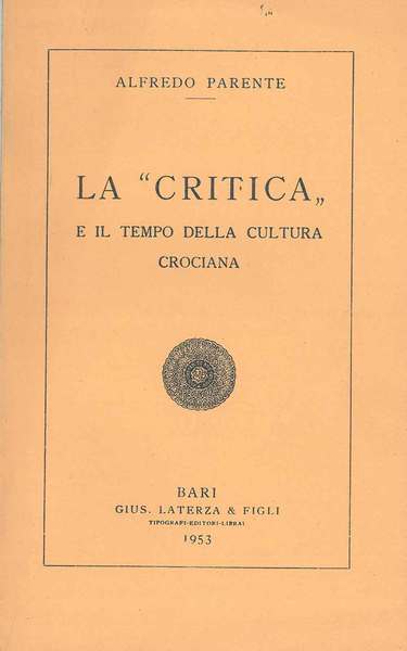 La "critica" e il tempo della cultura crociana