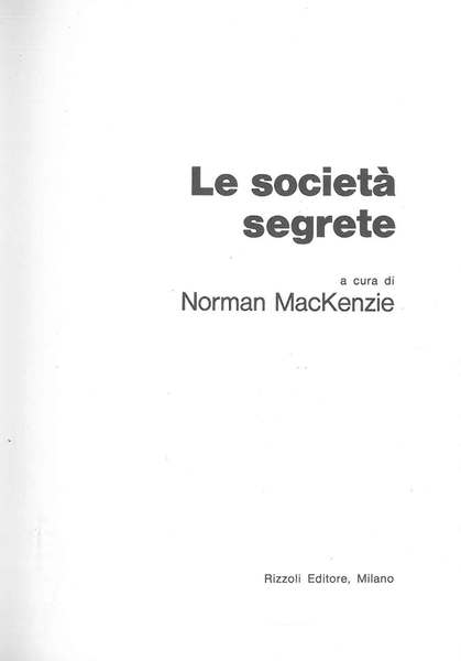 Le società segrete