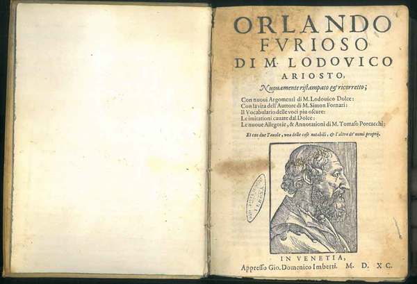Orlando Furioso di m. Lodouico Ariosto, nuouamente ristampato & ricorretto; …