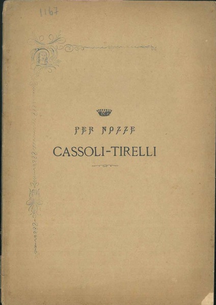 Al Conte Giuseppe Cassoli il dì che si sposa la …