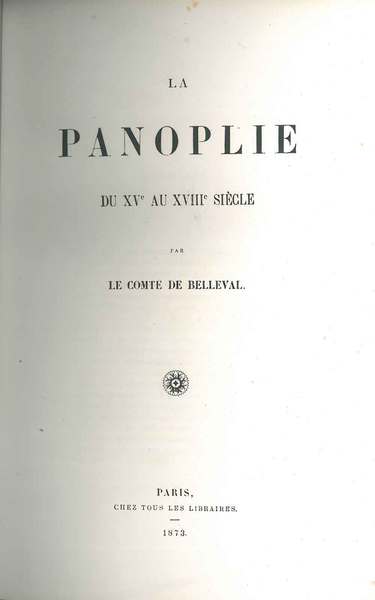 La panoplie du XV au XVIII siècle