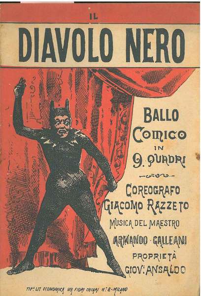 Il diavolo nero. Ballo comico fantastico in 9 quadri. Coreografo …