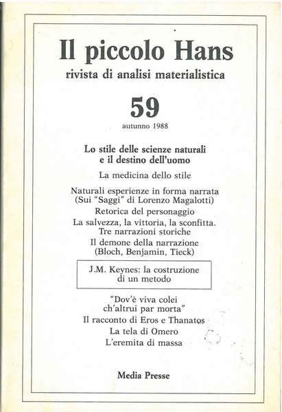Il piccolo Hans. Rivista di analisi materialistica. N° 59, autunno …
