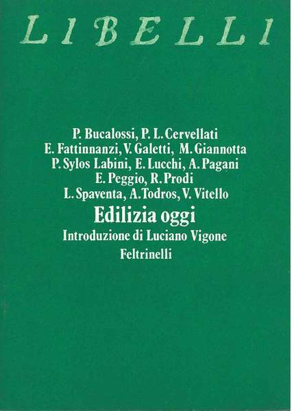 Edilizia oggi Introduzione di Luciano Vigone