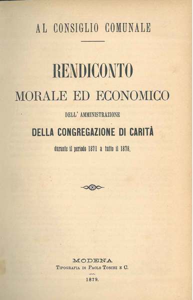 Rendiconto morale economico durante il periodo 1871 a tutto il …