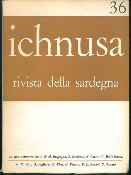 Ichnusa. Rivista della Sardegna. N° 36.